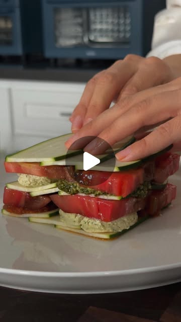 Raw zucchini lasagna